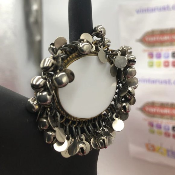 Ethnic Afghan Silver Kuchi Bells Ring, Afghan Statement Massive Ring - Picture 2 of 4